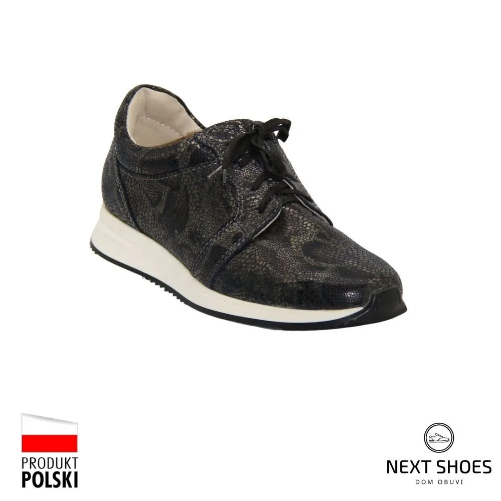 Sneakers female black Lesta (Poland) model 4411